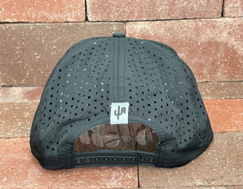 "Red Sky" - CA Black Laser Holes/ White Rope, Snapback Cap
