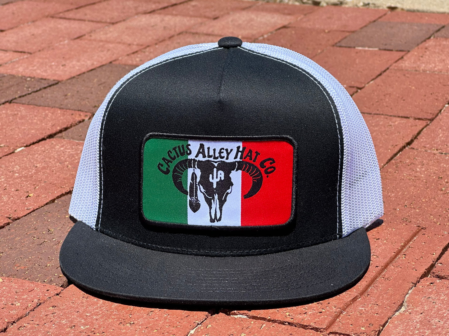 "Caliente" - 6006 Black/ White Mesh, Snapback Cap