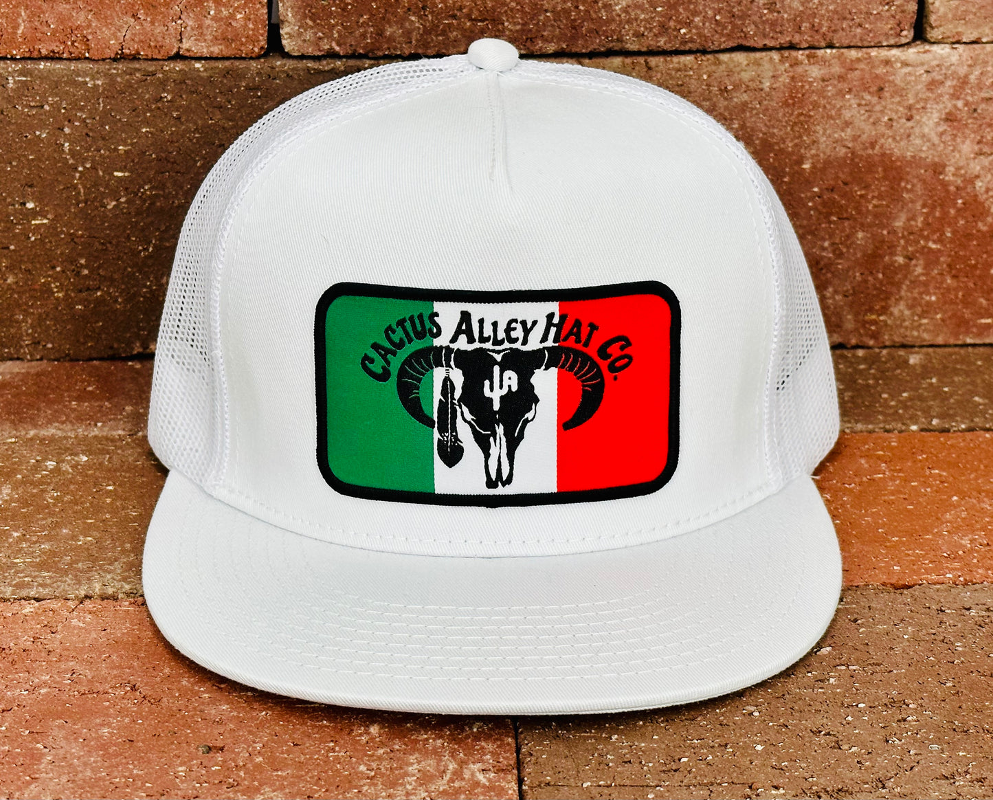 "Caliente" - 6006 White/ White Mesh, Snapback Cap