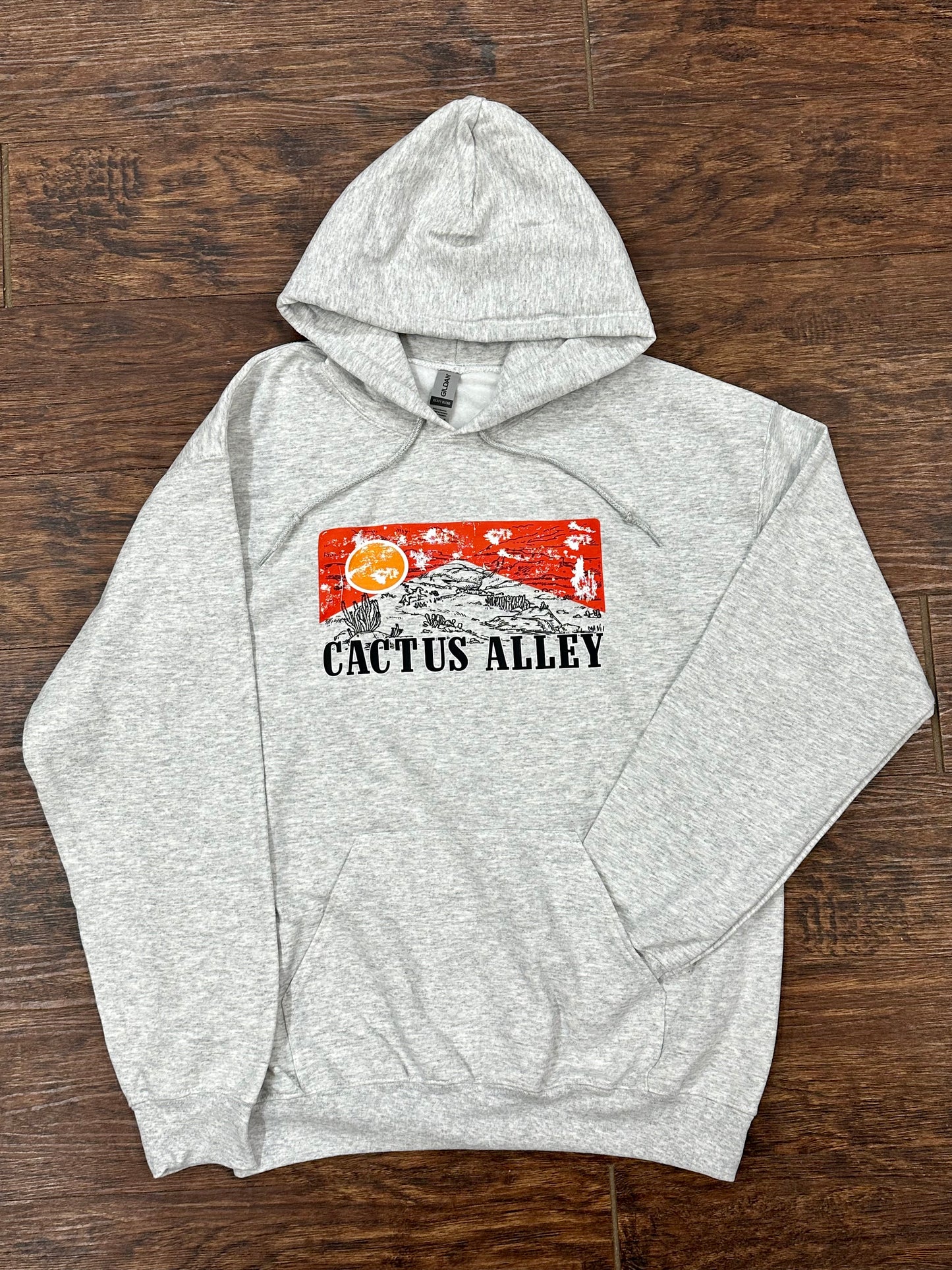 "Red Sky" - Ash Grey Adult Hoodie