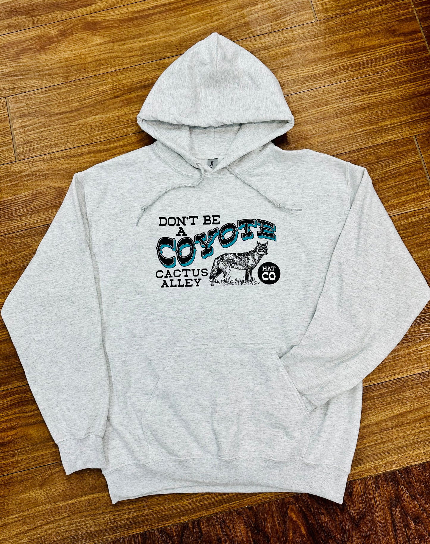 "Coyote" - Ash Grey Adult Hoodie