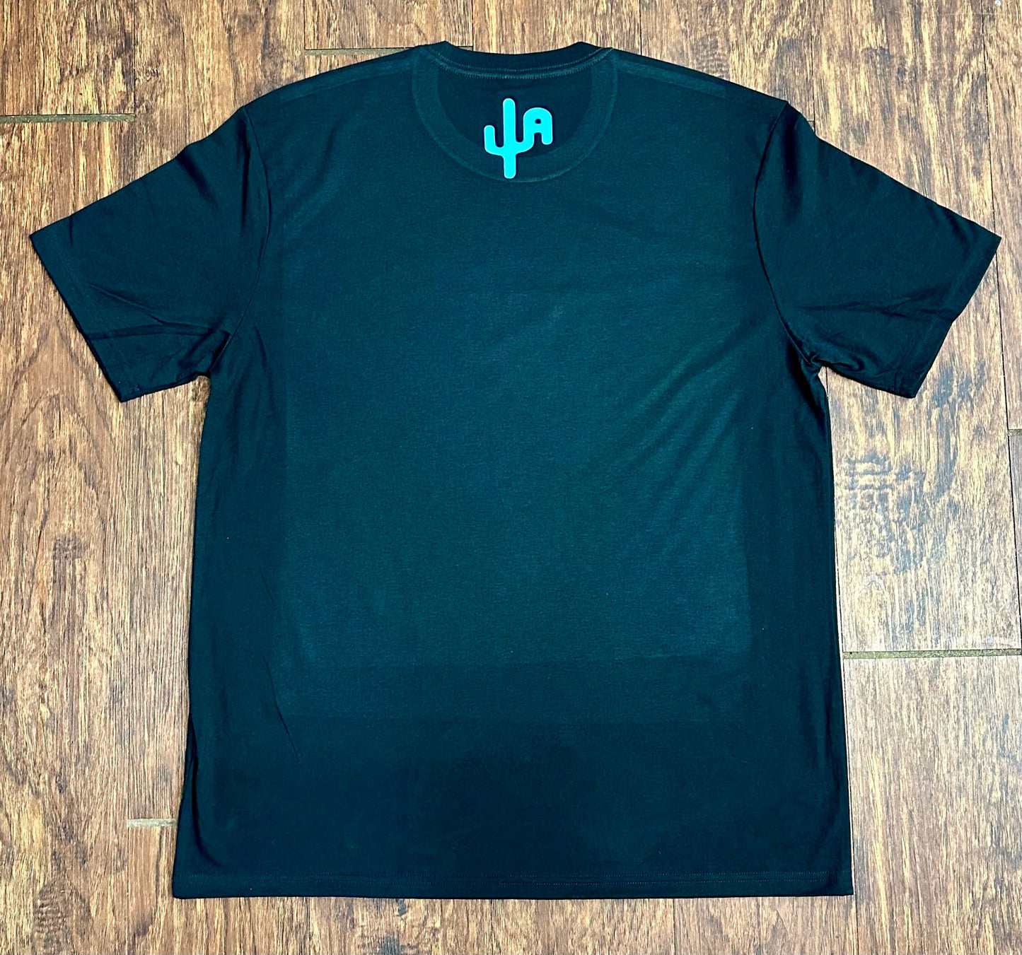 Turquoise "CA Longhorn" - Black Adult Tee