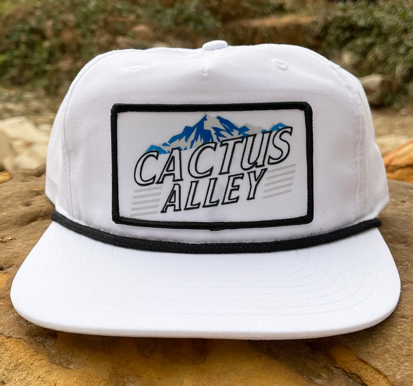 "The Stones" - CA256 White/Black Rope, Snapback Cap
