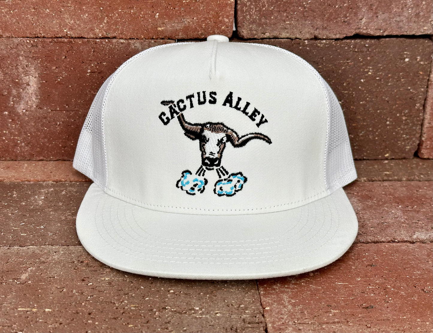 "Blowin' Smoke" - 6006 White/ White Mesh, Snapback Cap