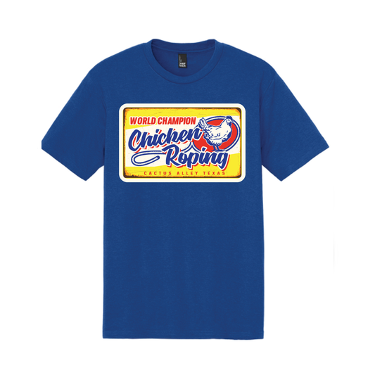 "Chicken Roping" - Royal Frost Adult Tee