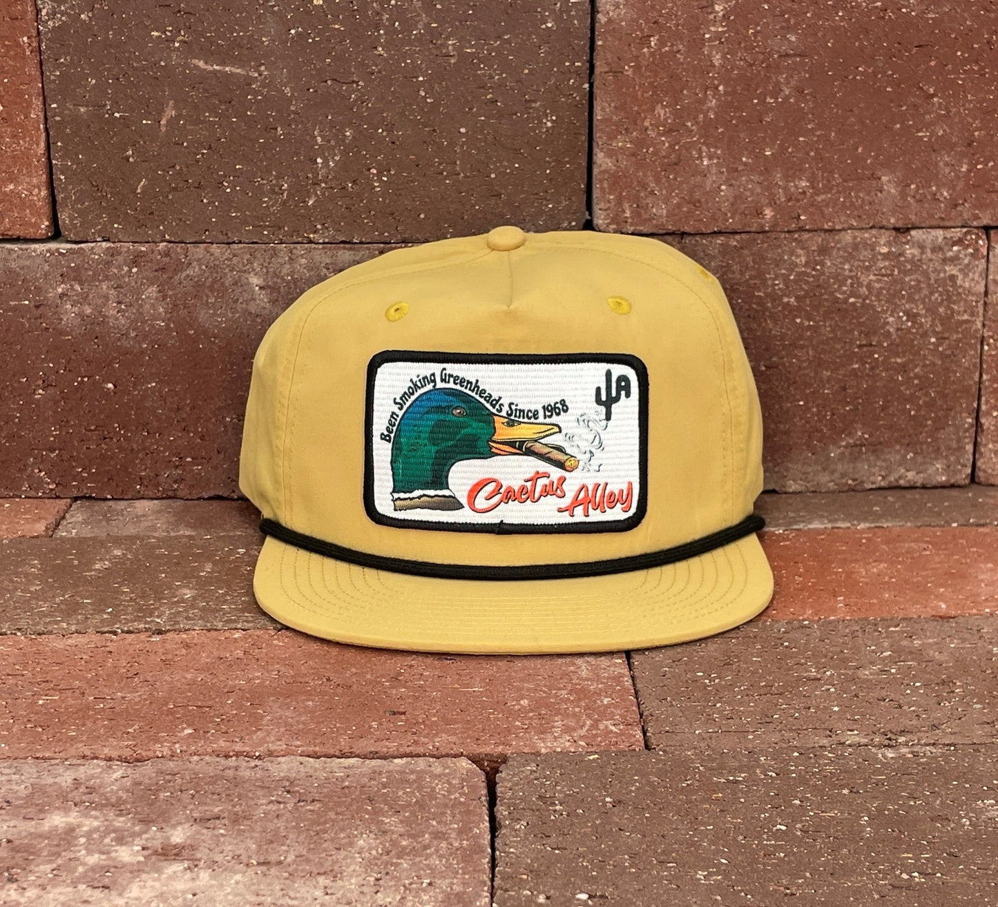 "Greenheads" - CA256 Biscuit/ Black Rope, Snapback Cap