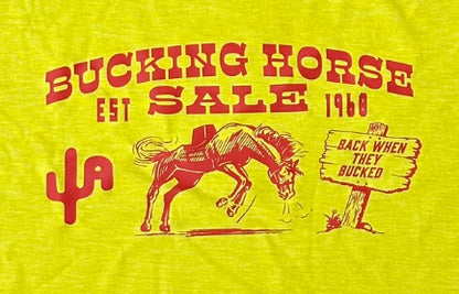 "Bucking Horse" - Ochre Yellow Adult Tee