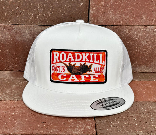 "Roadkill" - 6006 White/ White Mesh, Snapback Cap