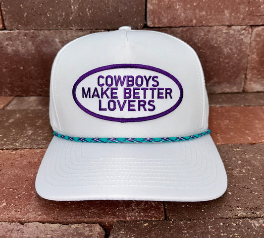 "Dark Purple Better Lovers" - CA 5054 Purple and Turquoise Rope, Snapback Cap
