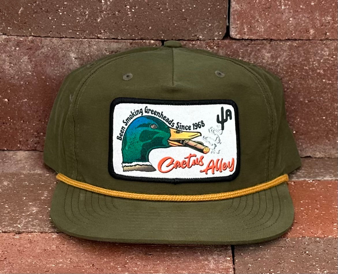 "Greenheads" - 256 Loden/ Amber Rope, Snapback Cap