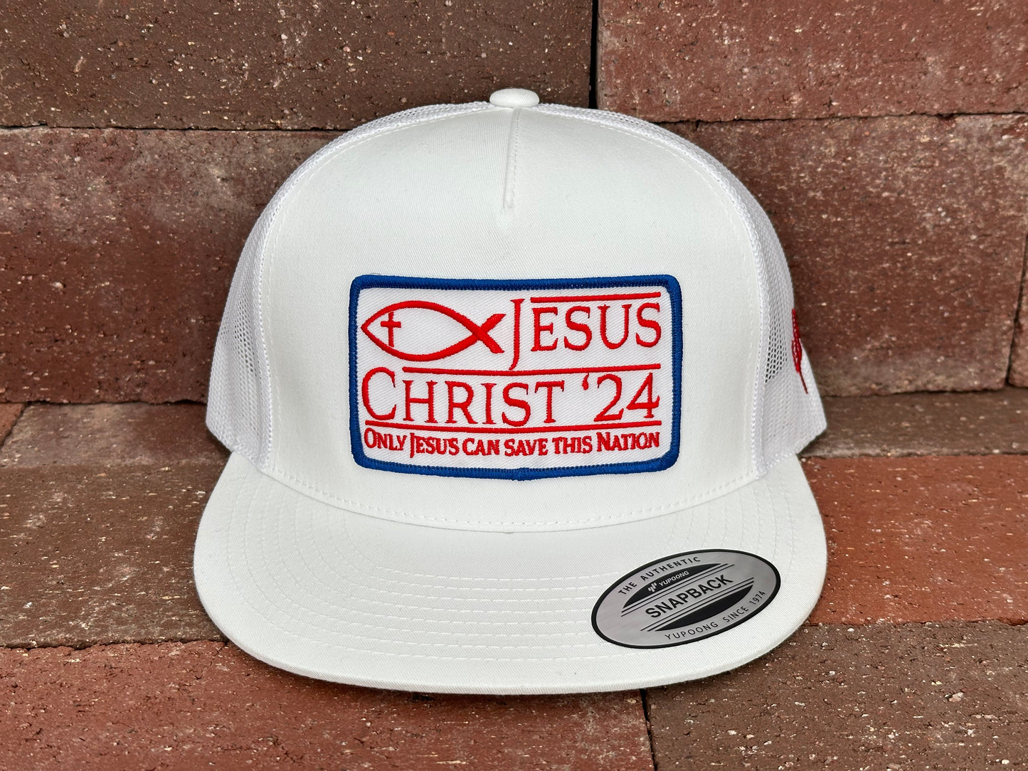 "Jesus 2024" - 6006 White/ White Mesh, Snapback Cap
