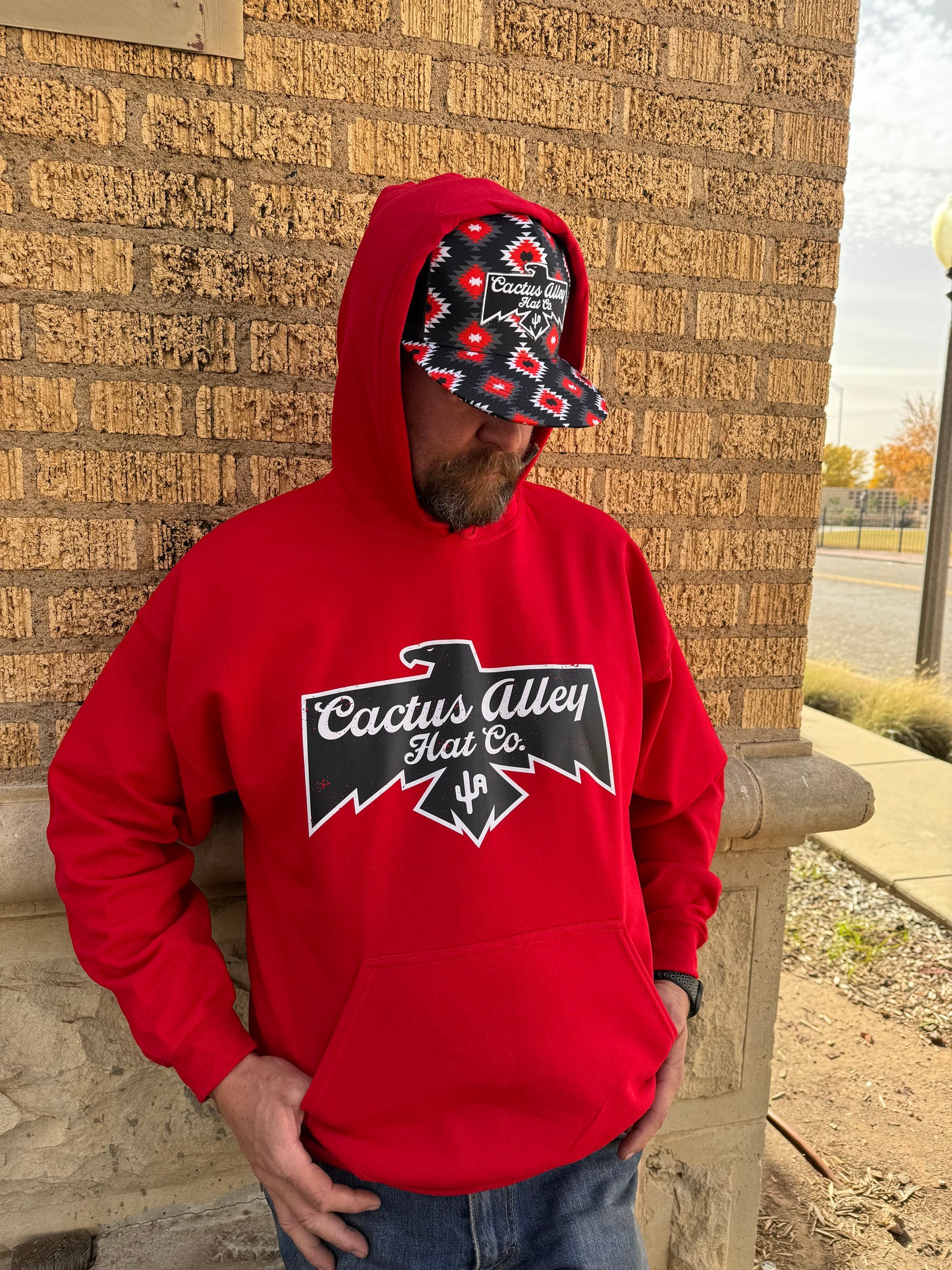 "T-Bird" - Cherry Red Adult Hoodie