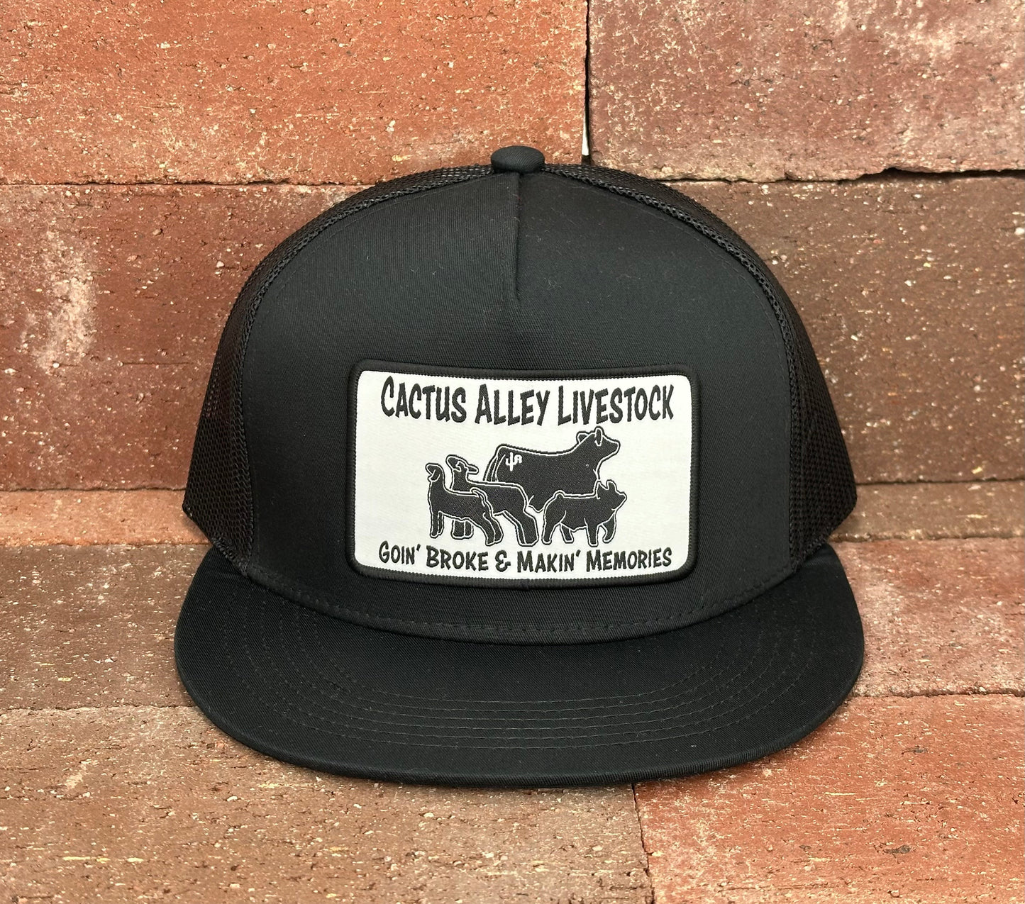 "Livestock" - 6006 Black/ Black Mesh, Snapback Cap