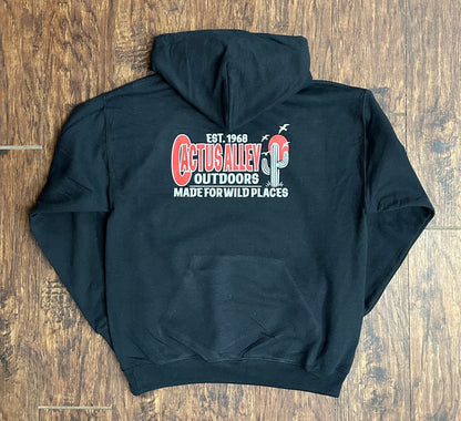 "Outdoors" - Black Adult Hoodie