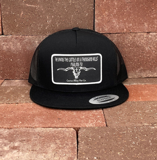 "Psalms 50" - 6006 Black/ Black Mesh, Snapback Cap