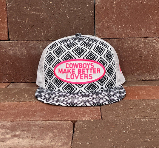LIMITED EDITION | "PW Better Lovers" - CA Black/White Aztec, Snapback Cap