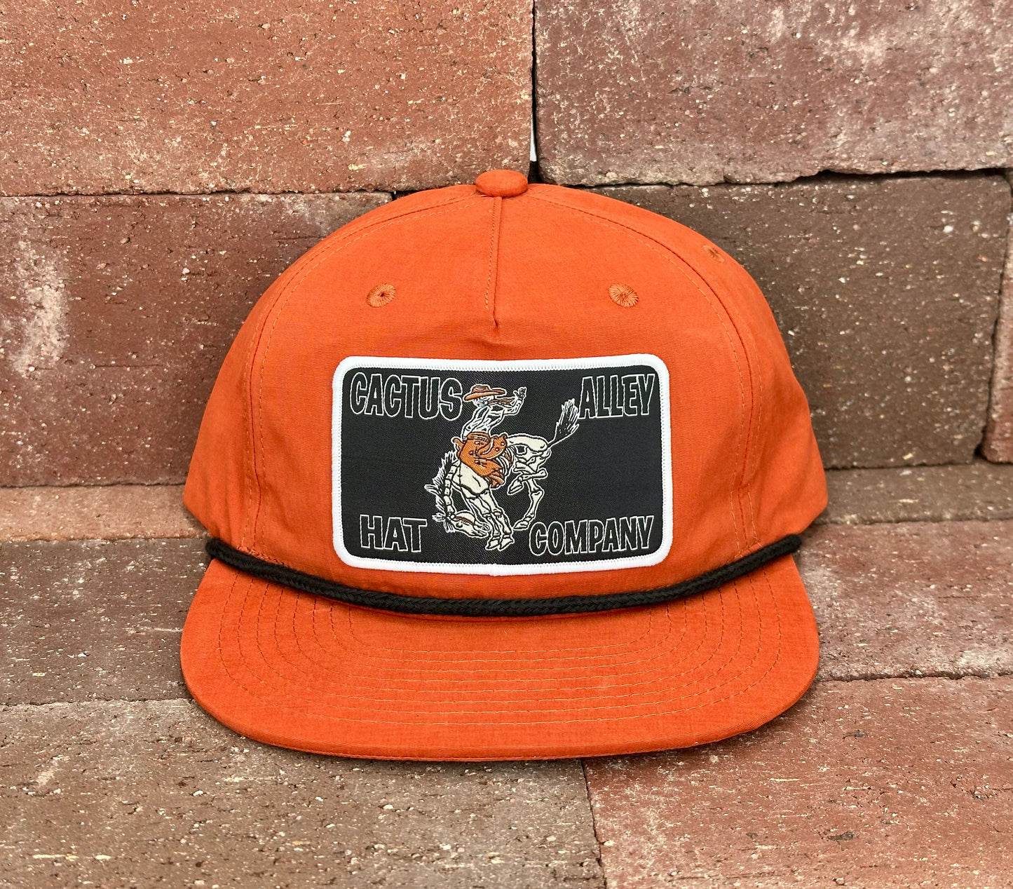 "Ride Fast Die Slow" - CA256 Dark Orange/ Black Rope, Snapback Cap