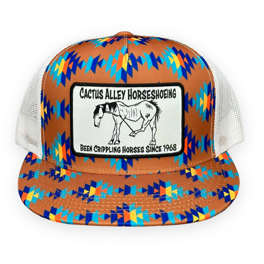 "Shoeing" - CA Dirty Sancho Aztec/White Mesh, Snapback Cap