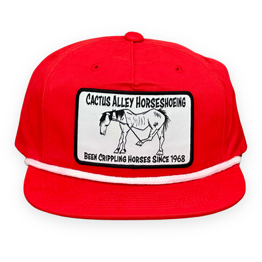 "Shoeing" - CA 256 Red/ White Rope, Snapback Cap