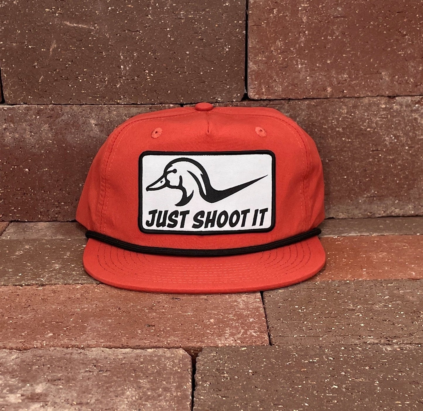 "Shoot It"- CA256 Dark Orange/ Black Rope, Snapback Cap