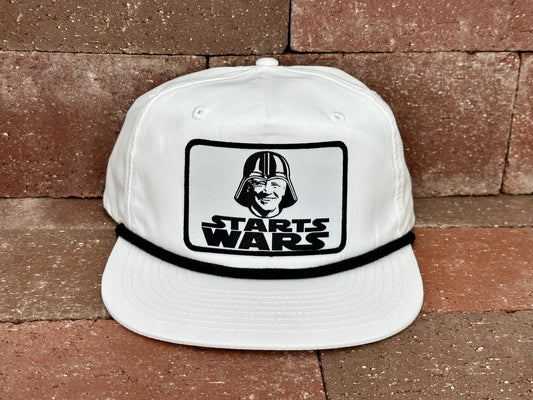 "Starts Wars" - CA256 White/ Black Rope, Snapback Cap