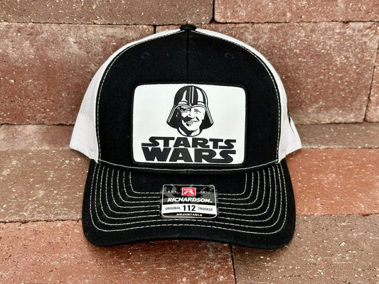 "Starts Wars" - Richardson 112 White/ Black Mesh, Snapback Cap