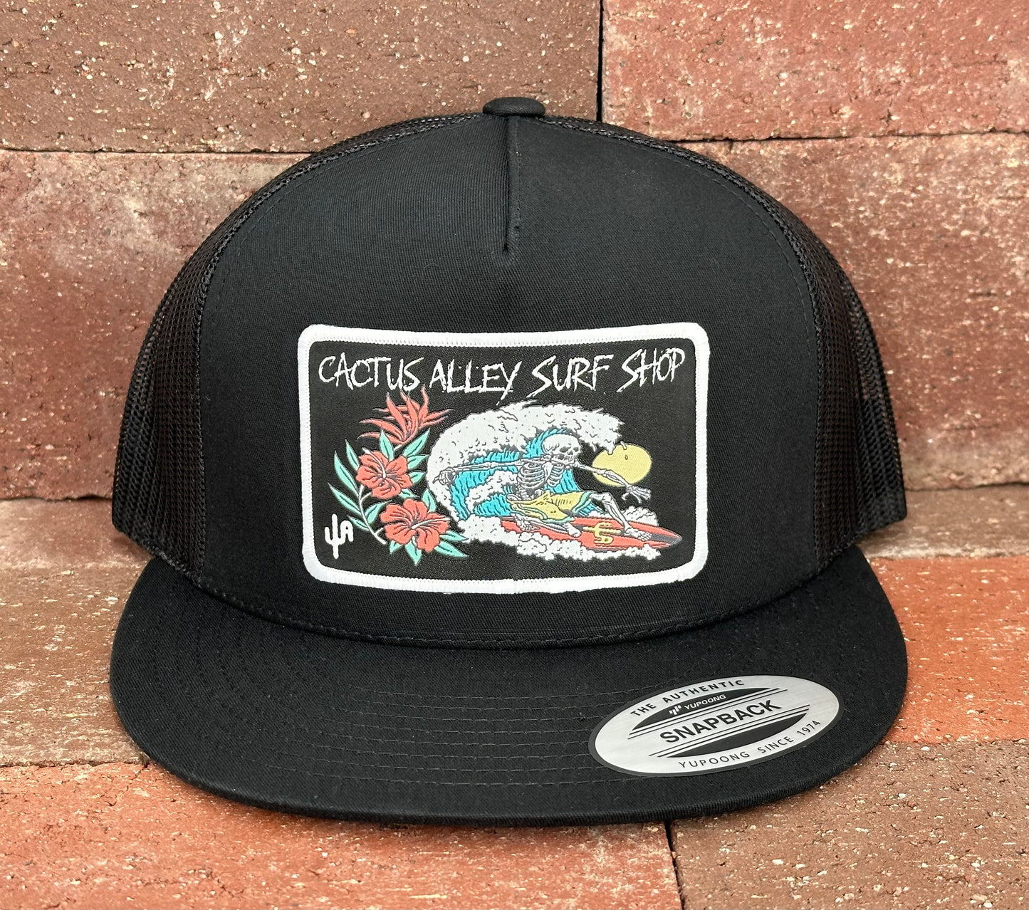 "Surf Shop"- 6006 Black/ Black Mesh, Snapback Cap