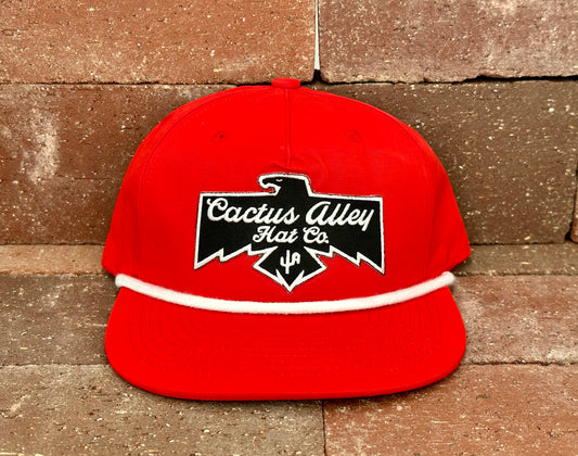 "T-Bird" - CA256 Red/ White Rope, Snapback Cap