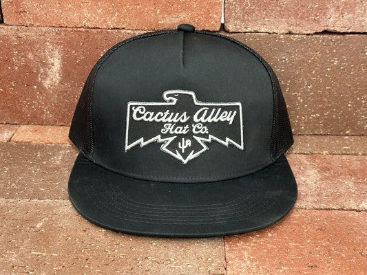 "T-Bird" - CA 6006 Black/ Black Mesh, Snapback Cap