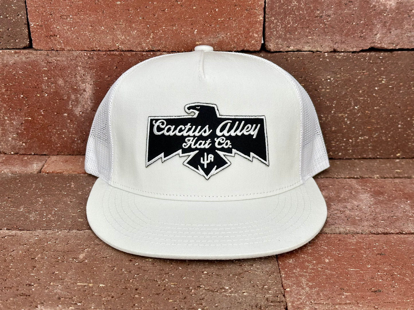 "T-Bird" - 6006 White/ White Mesh, Snapback Cap