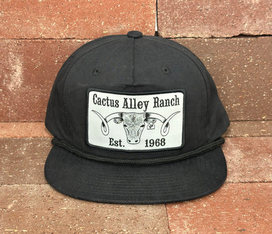 "The Big Curl" - CA 256 Black/ Black Rope, Snapback Cap