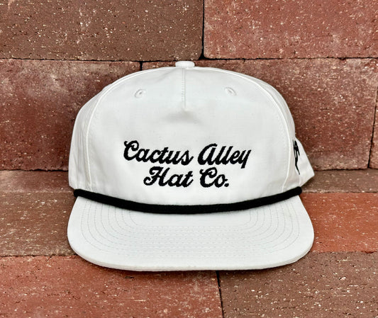 "The Original" - CA 256 White/ Black Rope, Snapback Cap