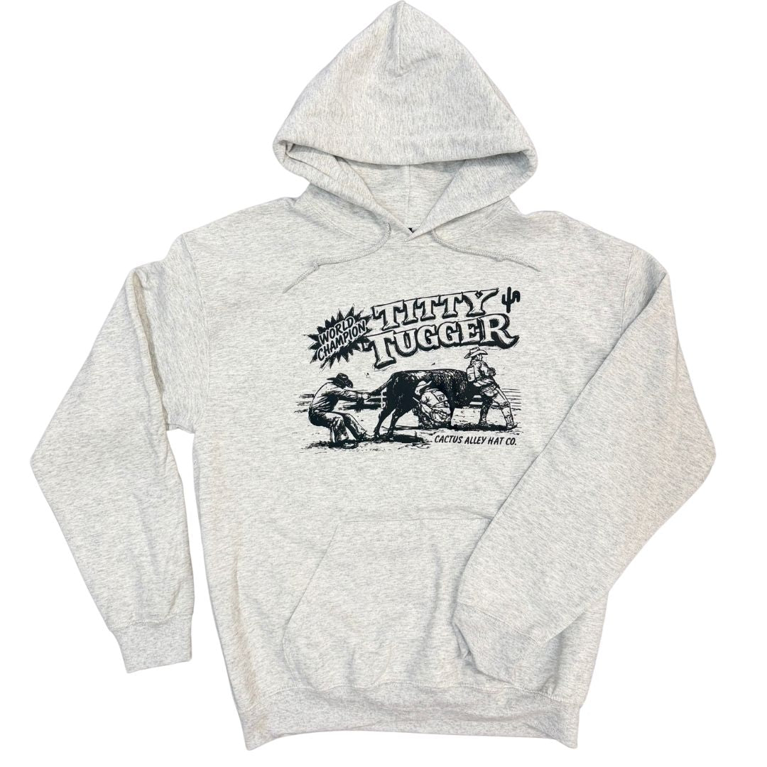 "Titty Tugger" - Ash Grey Adult Hoodie