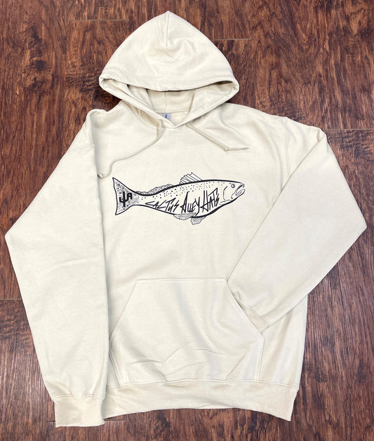 "Saltwater" - Tan Adult Hoodie