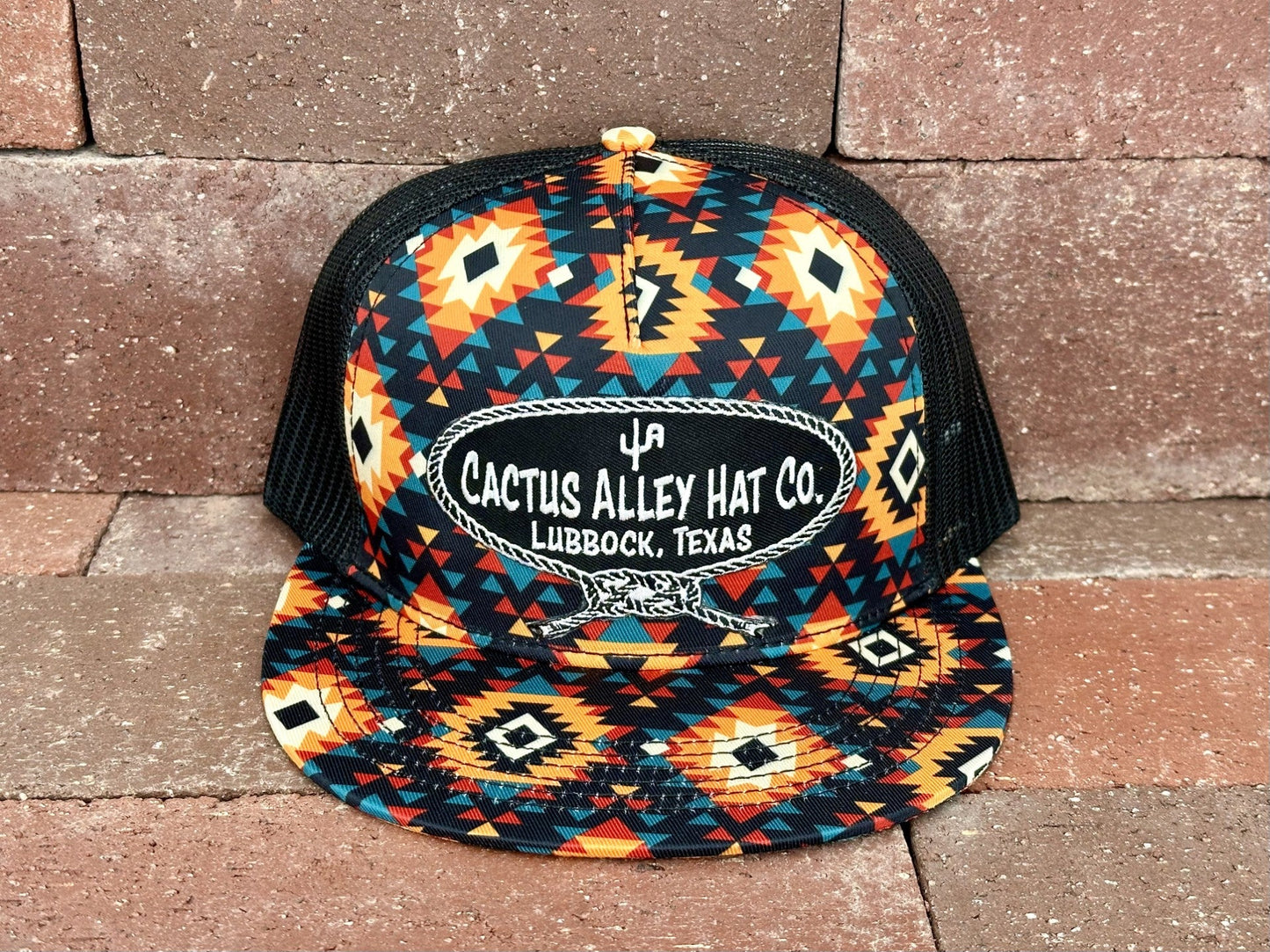 "Neck Rope-BLK" - CA Sunburst Aztec, Snapback Cap