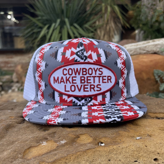 "Better Lovers"- CA Red/White Aztec, Snapback Cap