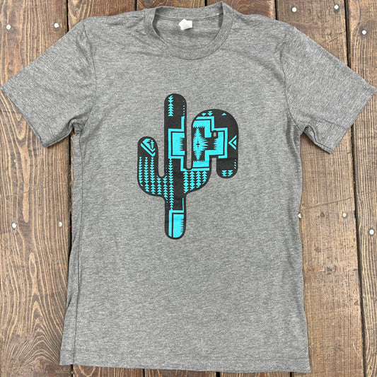 Turquoise "Raider" Cactus Alley Short Sleeve T-shirt